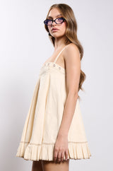 PLEATED UP MINI DRESS