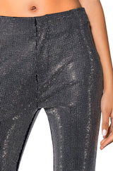DIAMONDS DANCING FLARE LEG TROUSER IN BLACK