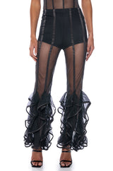 DISCO DIVA RUFFLED MESH PANT