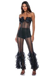 DISCO DIVA RUFFLED MESH PANT