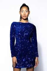 DIVA LONG SLEEVE MINI DRESS