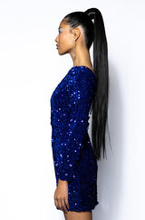 DIVA LONG SLEEVE MINI DRESS
