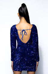 DIVA LONG SLEEVE MINI DRESS