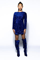 DIVA LONG SLEEVE MINI DRESS