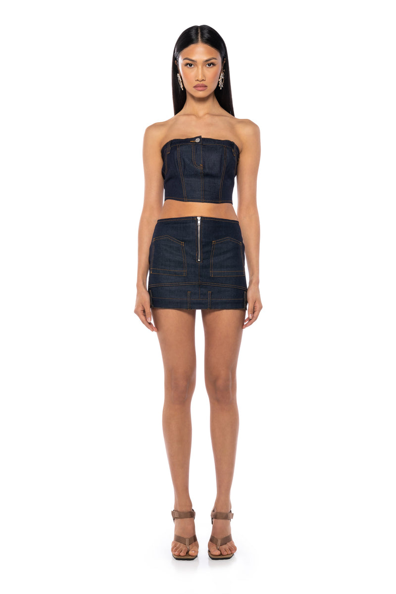 DIXIE RAW DENIM CORSET