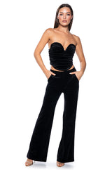 STRETCH LINEN RED CORSET