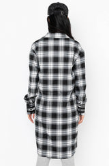DOIN' IT RIGHT BUTTON UP PLAID DRESS