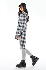 DOIN' IT RIGHT BUTTON UP PLAID DRESS