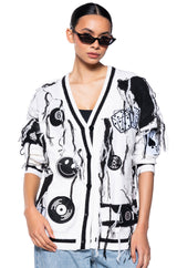 DON'T PLAY GAMES BUTTON DOWN CARDIGAN