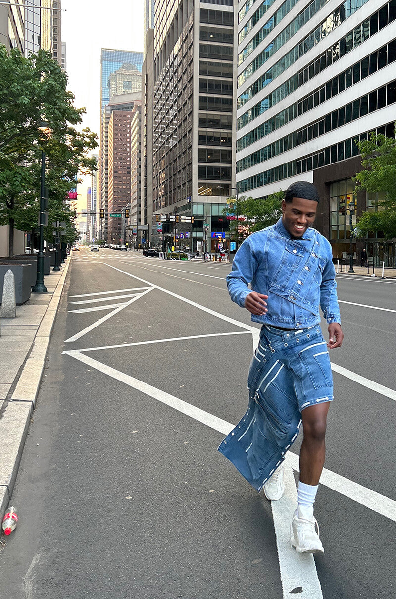 DOUBLE TIME DENIM PULLOVER