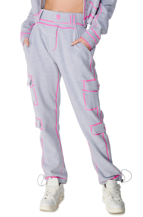 DRAWN IN ADJUSTABLE DRAWCORD WIDE LEG PANT