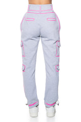 DRAWN IN ADJUSTABLE DRAWCORD WIDE LEG PANT