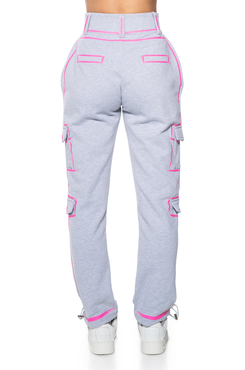 DRAWN IN ADJUSTABLE DRAWCORD WIDE LEG PANT
