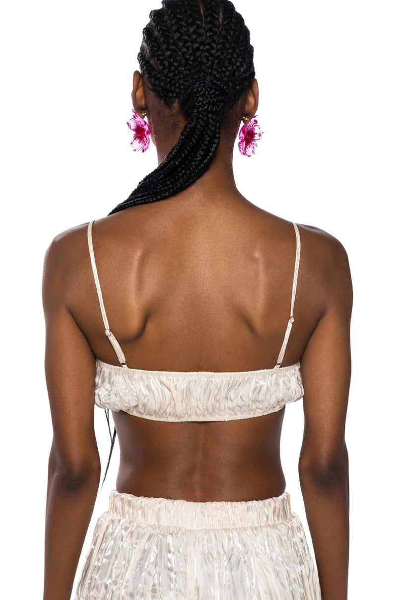DREAM ABOUT YOU TEXTURED CROP TOP