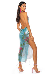 DAYDREAM LIGHT BLUE FLORAL MAXI DRESS