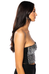 DRENCHED IN DIAMONDS RHINESTONE BUSTIER
