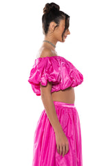 DRESS LIKE ROYALTY VOLUME CROP TOP
