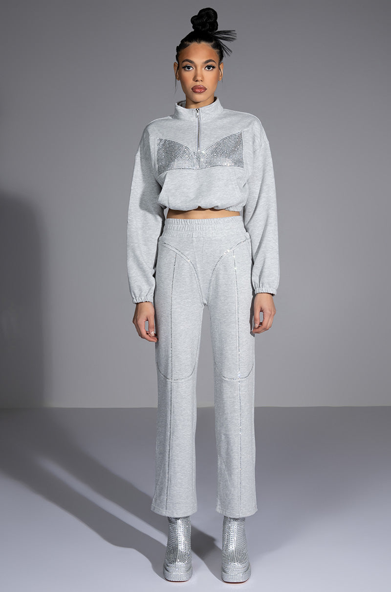 DRIPPING JEWELS HALF ZIP SWEATSHIRT
