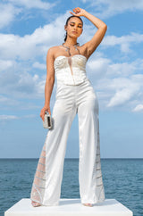 SOPHIE RHINESTONE SATIN BUSTIER