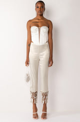 SOPHIE RHINESTONE SATIN BUSTIER