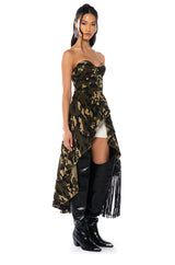 DUSK TIL DAWN CAMO CORSET BLOUSE