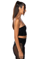 DYNAMITE EMBELLISHED STRAPLESS TOP