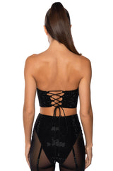 DYNAMITE EMBELLISHED STRAPLESS TOP