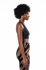 EASY GOING MESH DEEP V BRA TOP