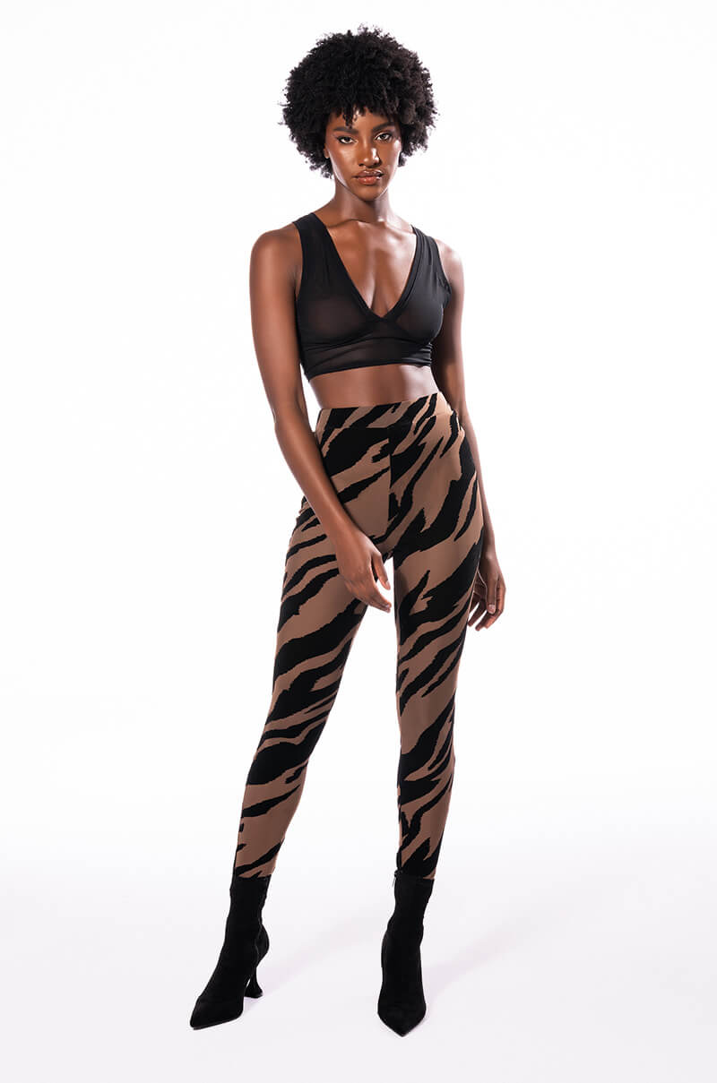 EASY GOING MESH DEEP V BRA TOP