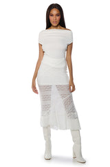 EASY OFF THE SHOULDER SHORT SLEEVE TIE BACK TOP
