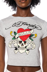ED HARDY LOVE KILLS FITTED TEE