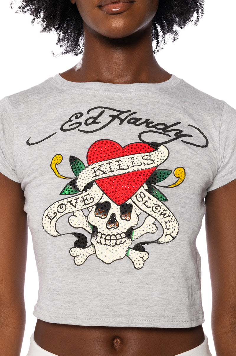 ED HARDY LOVE KILLS FITTED TEE