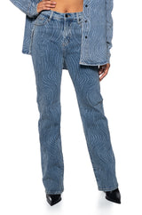 EFFORTLESS GLAM RHINESTONE STRAIGHT LEG JEAN