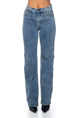 EFFORTLESS GLAM RHINESTONE STRAIGHT LEG JEAN