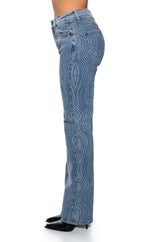 EFFORTLESS GLAM RHINESTONE STRAIGHT LEG JEAN