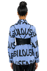 EFFORTLESSLY FAB BRA DETAIL LAYERED BUTTON DOWN BLOUSE