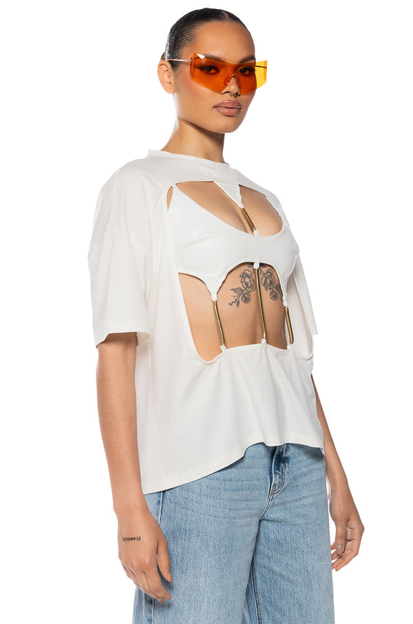ELEANOR LAYERED CUTOUT TSHIRT