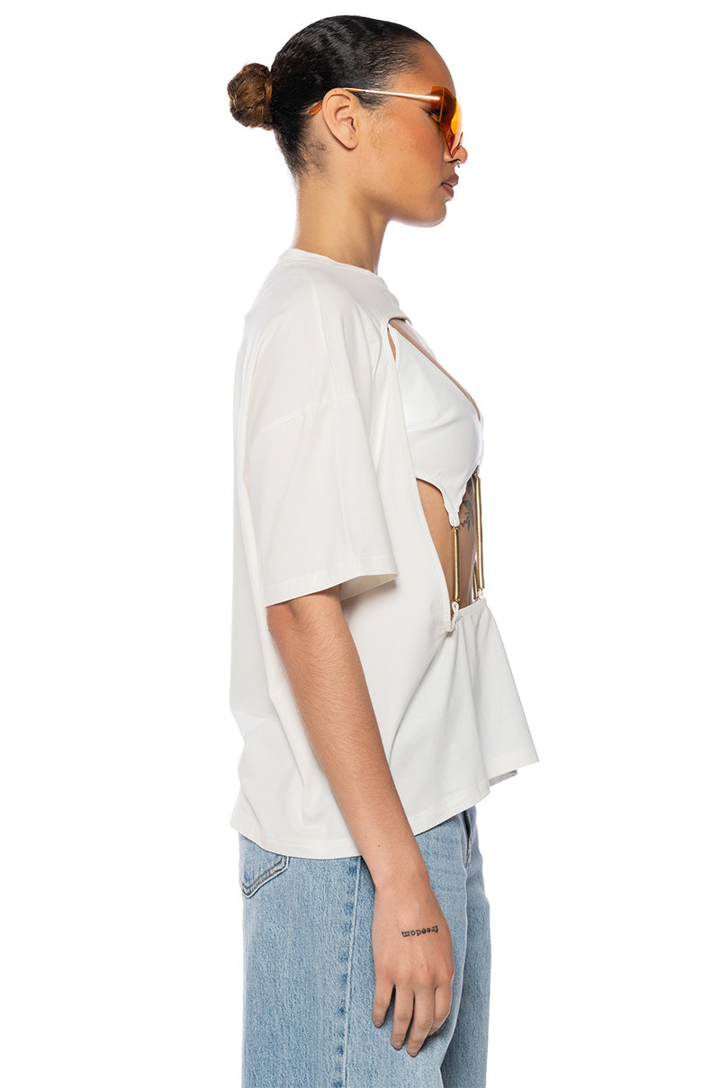 ELEANOR LAYERED CUTOUT TSHIRT