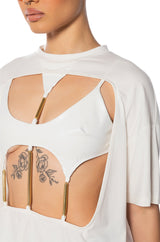 ELEANOR LAYERED CUTOUT TSHIRT