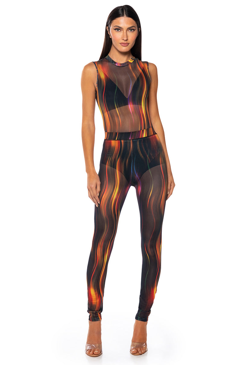 ELECTRIC FEVER MOCK NECK BODYSUIT