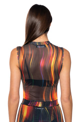 ELECTRIC FEVER MOCK NECK BODYSUIT