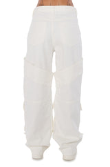 ELEVATED WHITE WASH DENIM UTILITY JOGGER