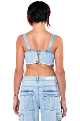 ELIZA DENIM CORSET TOP