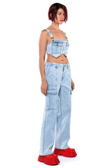 ELIZA DENIM CORSET TOP