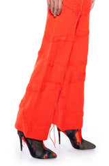 CARISSA COZY KNIT WIDE LEG PANT IN ORANGE