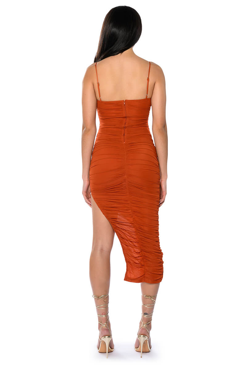 ENTERTAIN YOU RUCHED MAXI DRESS