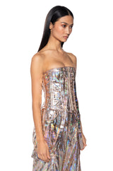 ENVISION ME CORSET TOP IN GOLD