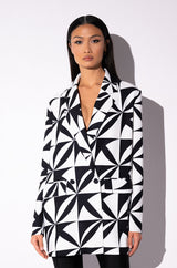 ESCAPE PRINTED BLAZER DRESS