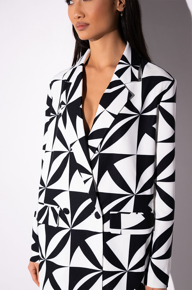 ESCAPE PRINTED BLAZER DRESS