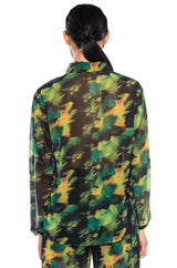 ESCAPE THE ORDINARY PRINTED BUTTON DOWN BLOUSE